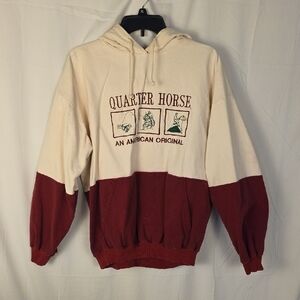 Vintage Quarter Horse Two-Tone Hoodie